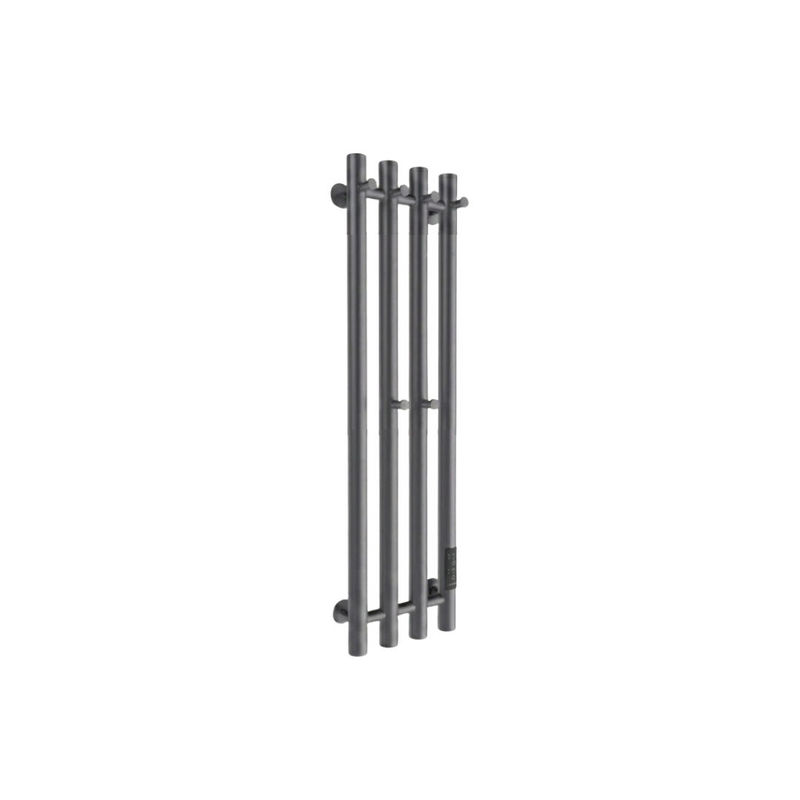 Полотенцесушитель электрический Маргроид Ferrum Inaro 4 СНШ 80×6×18 Графит, скрытого монтажа, таймер справа (крючки 4/2)