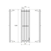 Полотенцесушитель электрический Маргроид Ferrum Inaro 4 СНШ 120×6×18 графит, скрытого монтажа, таймер справа (крючки 4/2) — 3
