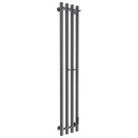 Полотенцесушитель электрический Маргроид Ferrum Inaro 4 СНШ 120×6×18 графит, скрытого монтажа, таймер справа (крючки 4/2) — 1