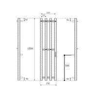 Полотенцесушитель электрический Маргроид Ferrum Inaro 4 СНШ 150×6×18 Графит, скрытого монтажа, таймер справа по середине (крючки 4/2) — 3