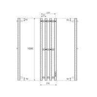 Полотенцесушитель электрический Маргроид Ferrum Inaro 4 СНШ 100×6×18 Белый матовый, скрытого монтажа, таймер справа (крючки 4/2) — 3