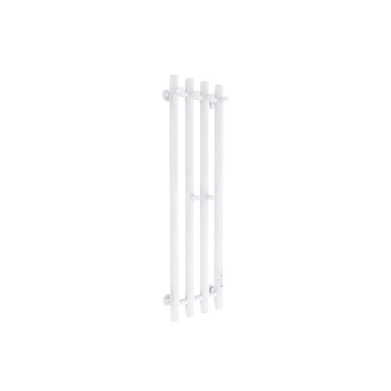 Полотенцесушитель электрический Маргроид Ferrum Inaro 4 СНШ 80×6×18 Белый матовый, скрытого монтажа, таймер справа (крючки 4/2)