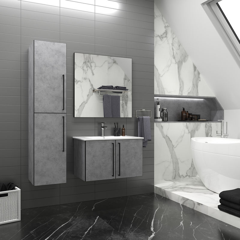 Зеркало Brevita Mars 60 в черном матовом профиле / MARS-02060-ЧмП