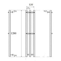 Полотенцесушитель водяной Маргроид Inaro 120×6×12 (6 крючков) (частичная комплектация) — 3