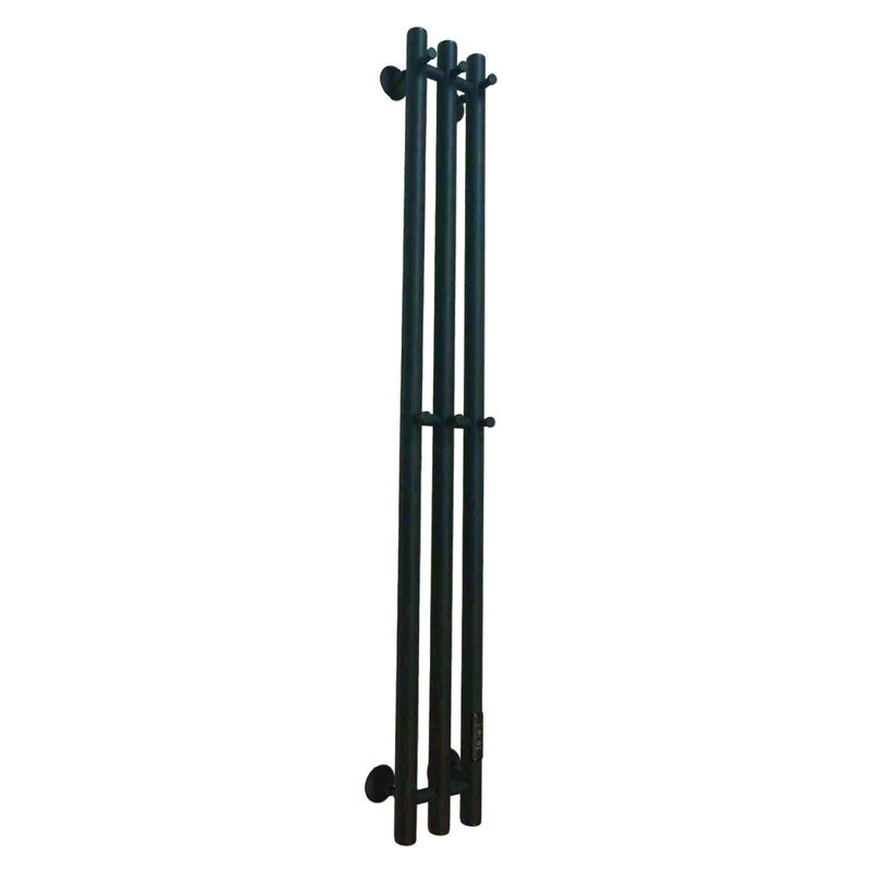 Маргроид Ferrum Inaro СНШ 100*6*12 Черный матовый, скрытого монтажа, таймер справа (6 крючков)