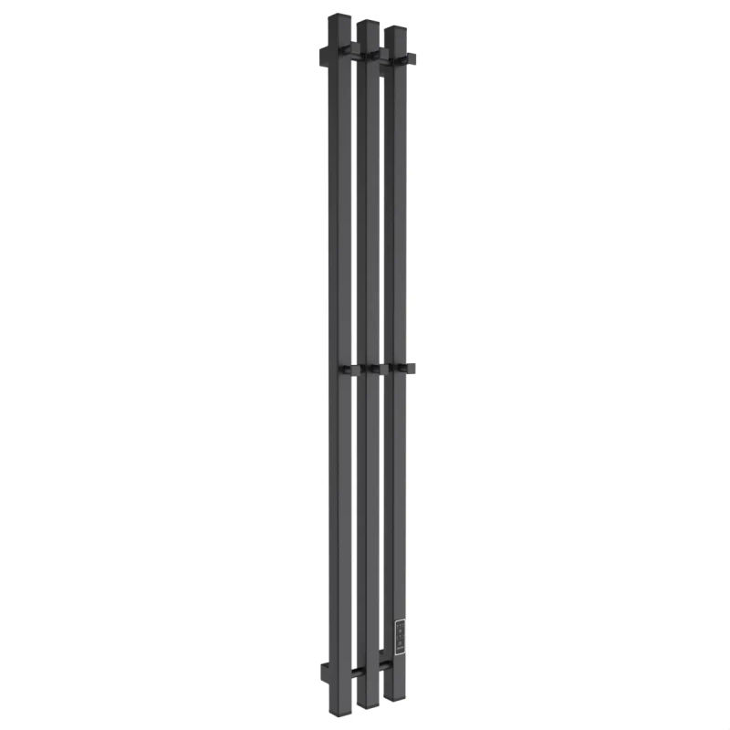 Маргроид Ferrum Inaro СНШ профильный 100*6*12 Черный матовый, скрытого монтажа, таймер справа (6 крючков)