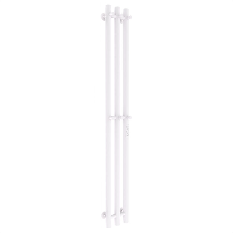 Полотенцесушитель электрический Маргроид Ferrum Inaro СНШ 150×6×12 Белый матовый, скрытого монтажа, таймер справа (6 крючков)