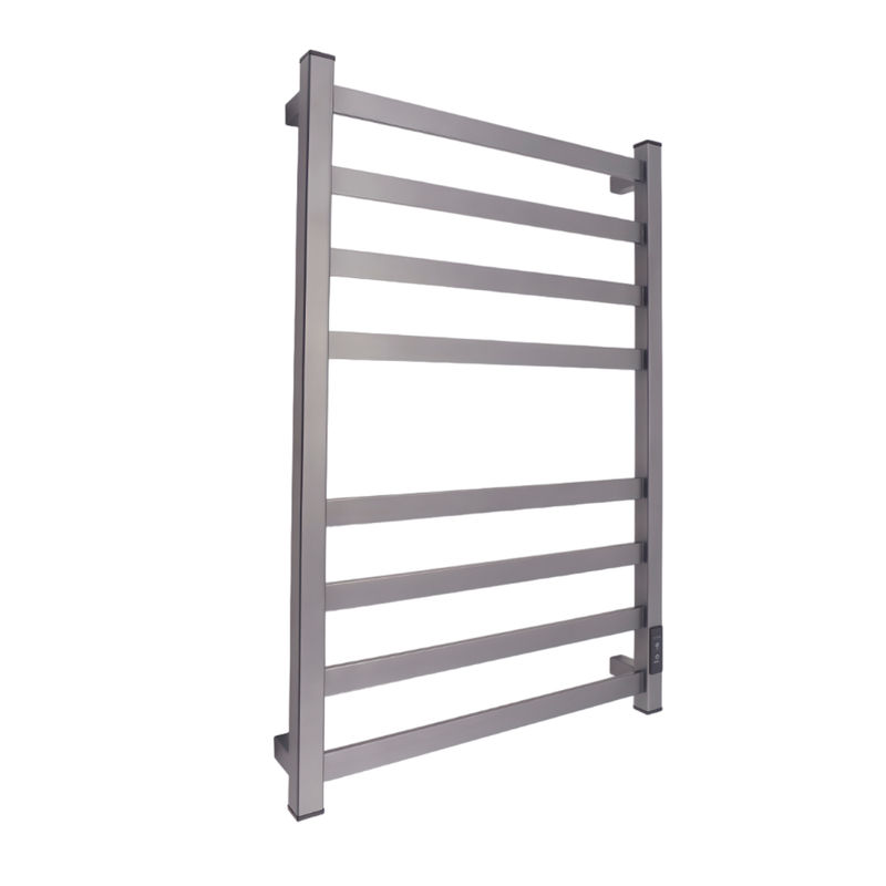 Полотенцесушитель электрический Маргроид Ferrum Вид 81/10 СНШ профильный (перекладины 30x10, 4+4) 80/50 Графит, скрытого монтажа, таймер справа