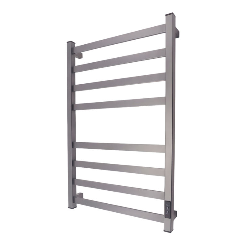 Полотенцесушитель электрический Маргроид Ferrum Вид 81/10 СНШ профильный (перекладины 30x10, 4+4) 80/50 Графит, скрытого монтажа, таймер справа