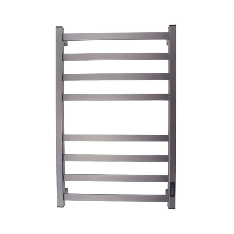 Полотенцесушитель электрический Маргроид Ferrum Вид 81/10 СНШ профильный (перекладины 30x10, 4+4) 80/50 Графит, скрытого монтажа, таймер справа