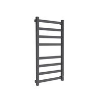 Полотенцесушитель электрический Маргроид Ferrum Вид 81/10 СНШ профильный (перекладины 30x10, 4+4) 80/40 Черный матовый, скрытого монтажа, таймер справа — 1