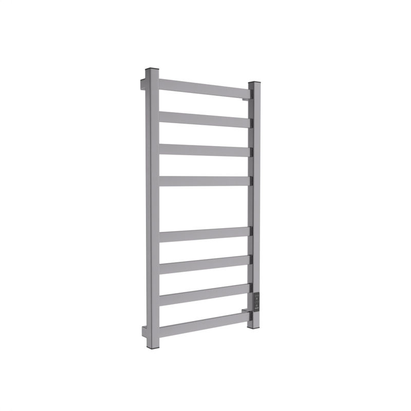 Полотенцесушитель электрический Маргроид Ferrum Вид 81/10 СНШ профильный (перекладины 30x10, 4+4) 80/40 Графит, скрытого монтажа, таймер справа