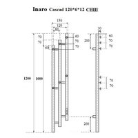 Полотенцесушитель электрический Маргроид Ferrum Inaro 3 Cascade СНШ 120×6×12 Белый матовый, скрытого монтажа, таймер справа — 3