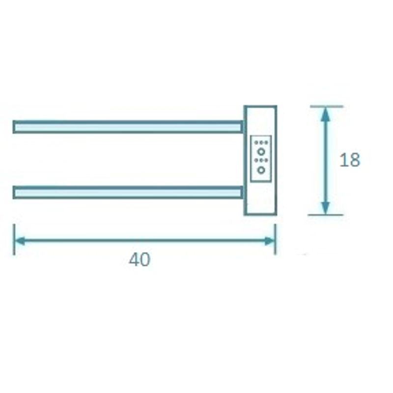 Полотенцесушитель электрический Маргроид Cook СНШ 18×40 скрытого монтажа, таймер справа