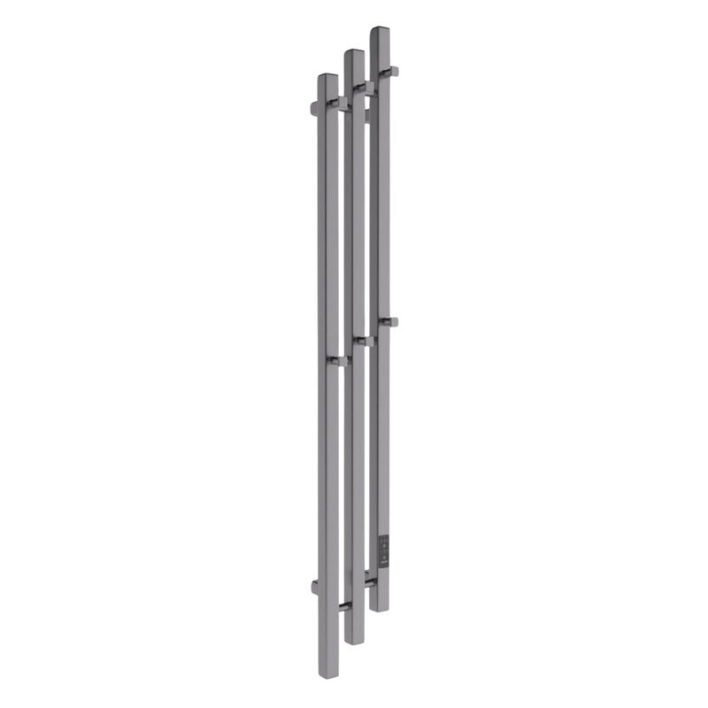 Полотенцесушитель электрический Маргроид Ferrum Inaro 3 Cascade СНШ профильный 150×6×12 Графит, скрытого монтажа, таймер справа