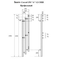 Полотенцесушитель электрический Маргроид Ferrum Inaro 3 Cascade СНШ профильный 150×6×12 Графит, скрытого монтажа, таймер справа — 3