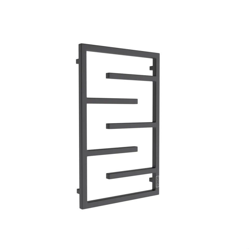 Полотенцесушитель электрический Маргроид Ferrum Preim СНШ профильный 80×50 Черный матовый, скрытого монтажа, таймер справа