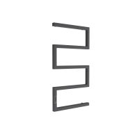 Полотенцесушитель электрический Маргроид Ferrum Snake СНШ профильный 80×50 Черный матовый, скрытого монтажа, таймер слева — 1