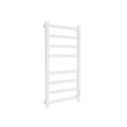 Полотенцесушитель электрический Маргроид Ferrum Вид 81/10 СНШ профильный (перекладины 30x10, 4+4) 80/40 Белый матовый, скрытого монтажа, таймер справа
