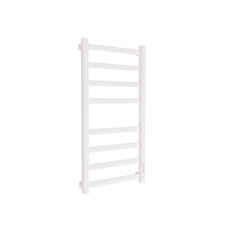 Полотенцесушитель электрический Маргроид Ferrum Вид 81/10 СНШ профильный (перекладины 30x10, 4+4) 80/40 Белый матовый, скрытого монтажа, таймер справа