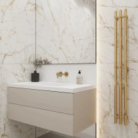 Полотенцесушитель электрический Маргроид Inaro 3 СНШ 120×6×12 Золото, скрытого монтажа, таймер справа (6 крючков) — 2