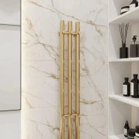 Полотенцесушитель электрический Маргроид Inaro 3 СНШ 120×6×12 Золото, скрытого монтажа, таймер справа (6 крючков) — 7