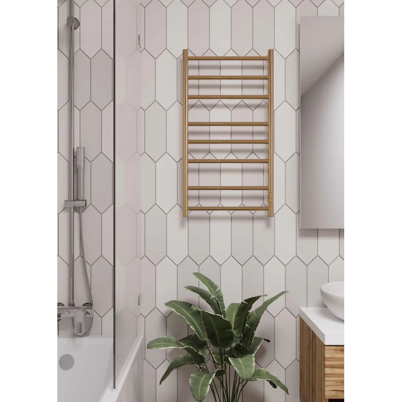 Полотенцесушитель электрический Маргроид Вид 10 СНШ 80/50 Золото, скрытого монтажа, таймер справа