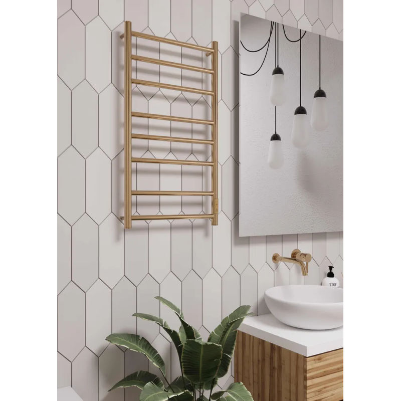 Полотенцесушитель электрический Маргроид Вид 10 СНШ 80/50 Золото, скрытого монтажа, таймер справа