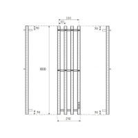Полотенцесушитель электрический Маргроид Ferrum Inaro 4 СНШ 80×6×18 графит, скрытого монтажа, таймер справа (8 крючков) — 6