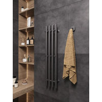 Полотенцесушитель электрический Маргроид Ferrum Inaro 4 СНШ 80×6×18 графит, скрытого монтажа, таймер справа (8 крючков) — 2