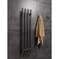 Полотенцесушитель электрический Маргроид Ferrum Inaro 4 СНШ 80×6×18 графит, скрытого монтажа, таймер справа (8 крючков) — 4