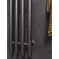 Полотенцесушитель электрический Маргроид Ferrum Inaro 4 СНШ 80×6×18 графит, скрытого монтажа, таймер справа (8 крючков) — 5