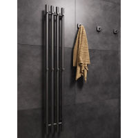 Полотенцесушитель электрический Маргроид Ferrum Inaro 4 СНШ 120×6×18 графит, скрытого монтажа, таймер справа (8 крючков) — 4