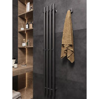 Полотенцесушитель электрический Маргроид Ferrum Inaro 4 СНШ 100×6×18 графит, скрытого монтажа, таймер справа (8 крючков) — 2