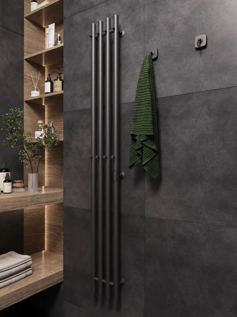 Маргроид Ferrum Inaro 4 СНШ 150*6*18 Графит, скрытого монтажа, таймер справа (8 крючков)