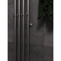 Полотенцесушитель электрический Маргроид Ferrum Inaro 4 СНШ 150×6×18 графит, скрытого монтажа, таймер справа (8 крючков) — 5