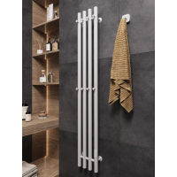 Полотенцесушитель электрический Маргроид Ferrum Inaro 4 СНШ 100×6×18 белый матовый, скрытого монтажа, таймер справа (8 крючков) — 2