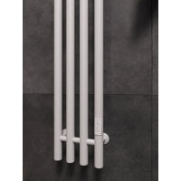 Полотенцесушитель электрический Маргроид Ferrum Inaro 4 СНШ 100×6×18 белый матовый, скрытого монтажа, таймер справа (8 крючков) — 5