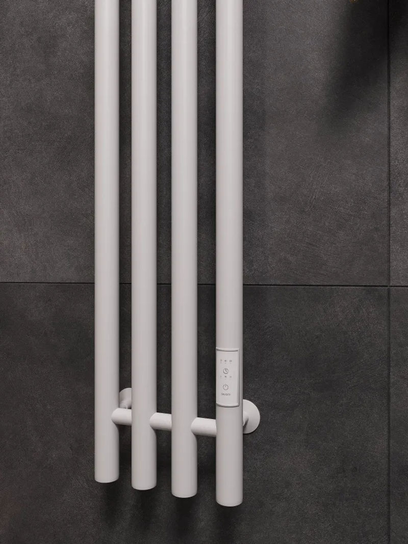 Маргроид Ferrum Inaro 4 СНШ 120*6*18 Белый матовый, скрытого монтажа, таймер справа (8 крючков)