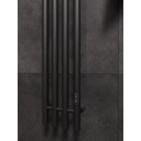 Полотенцесушитель электрический Маргроид Ferrum Inaro 4 СНШ 100×6×18 черный матовый, скрытого монтажа, таймер справа (8 крючков) — 5