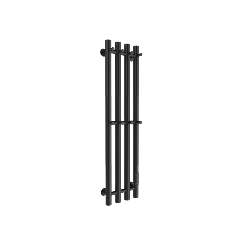 Маргроид Ferrum Inaro 4 СНШ 80*6*18 Черный матовый, скрытого монтажа, таймер справа (8 крючков)