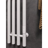 Полотенцесушитель электрический Маргроид Ferrum Inaro 4 СНШ 80×6×18 белый матовый, скрытого монтажа, таймер справа (8 крючков) — 5