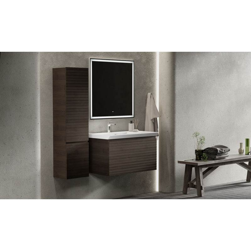 Тумба под раковину Raval Meier 100 подвесная Mer.01.100/P/K/RL каштан