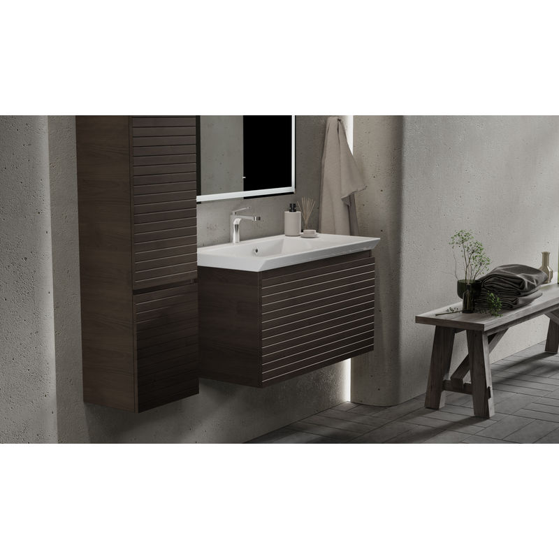 Тумба под раковину Raval Meier 100 подвесная Mer.01.100/P/K/RL каштан