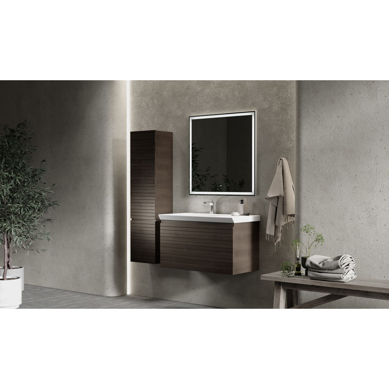 Тумба под раковину Raval Meier 100 подвесная Mer.01.100/P/K/RL каштан