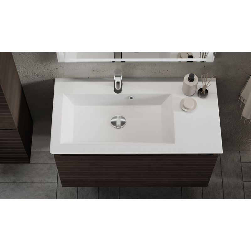 Тумба под раковину Raval Meier 100 подвесная Mer.01.100/P/K/RL каштан