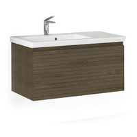 Тумба под раковину Raval Meier 100 подвесная Mer.01.100/P/K/RL каштан — 1