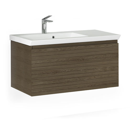 Тумба под раковину Raval Meier 100 подвесная Mer.01.100/P/K/RL каштан