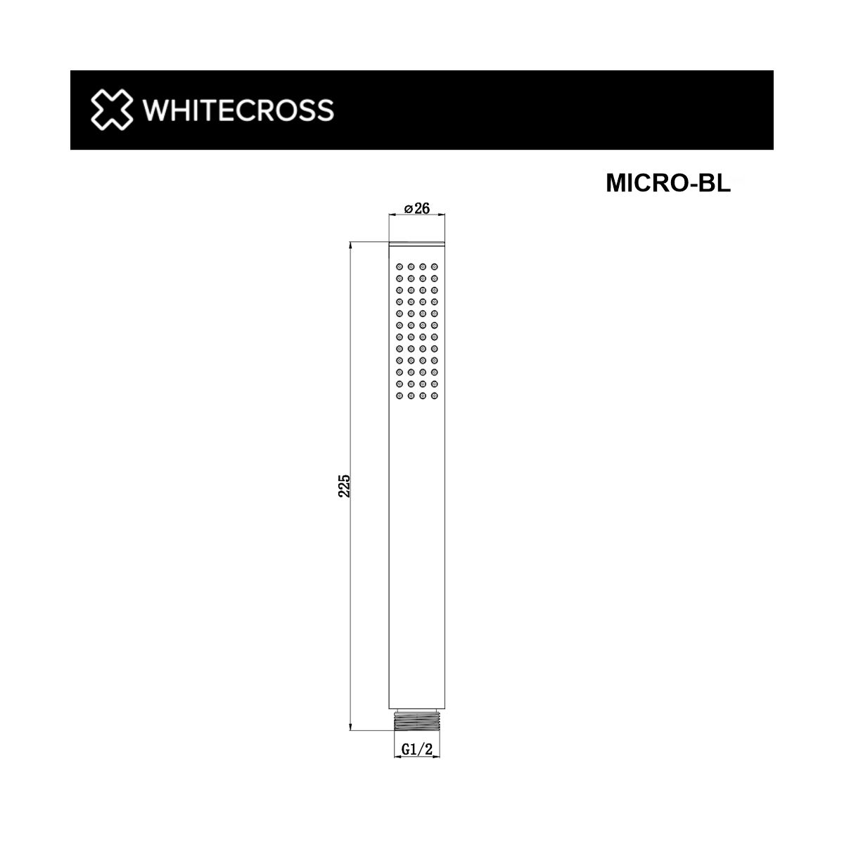 Душевая лейка WHITECROSS MICRO-BL (черный мат)