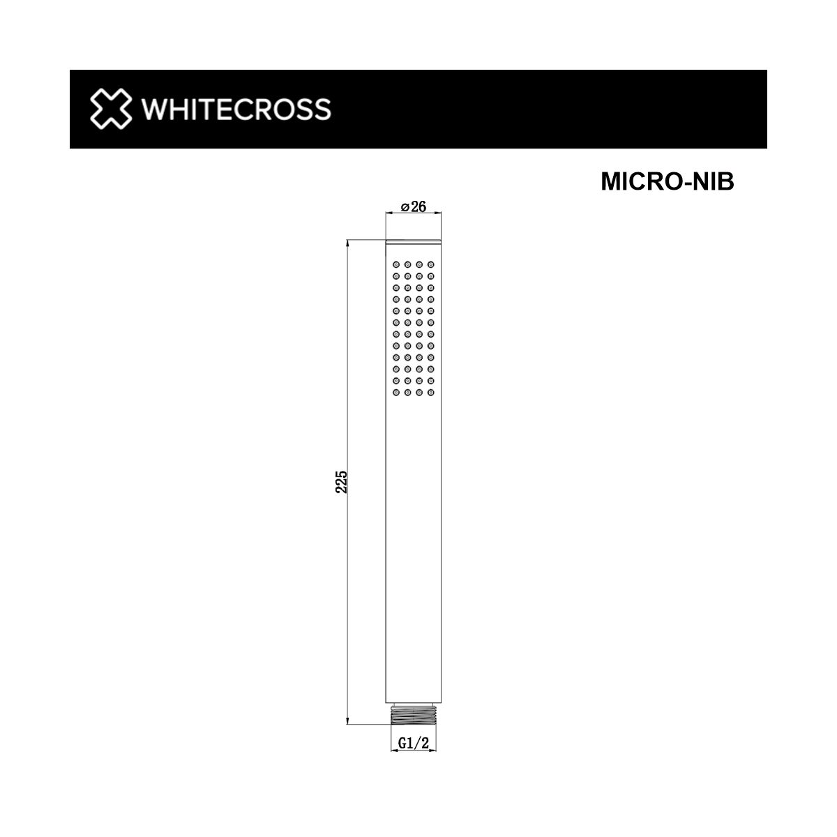 Душевая лейка WHITECROSS MICRO-NIB (брашированный никель)
